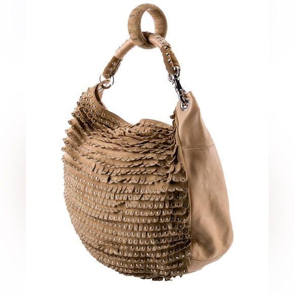 Jimmy Choo Tan Fringe Handbag With Matching Bangle - Picture 7 of 10